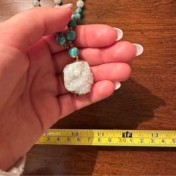Turquoise Crystal Necklace - Picture 2 of 6
